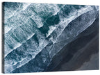 Volcanic Surf on Black Sand Wall Art