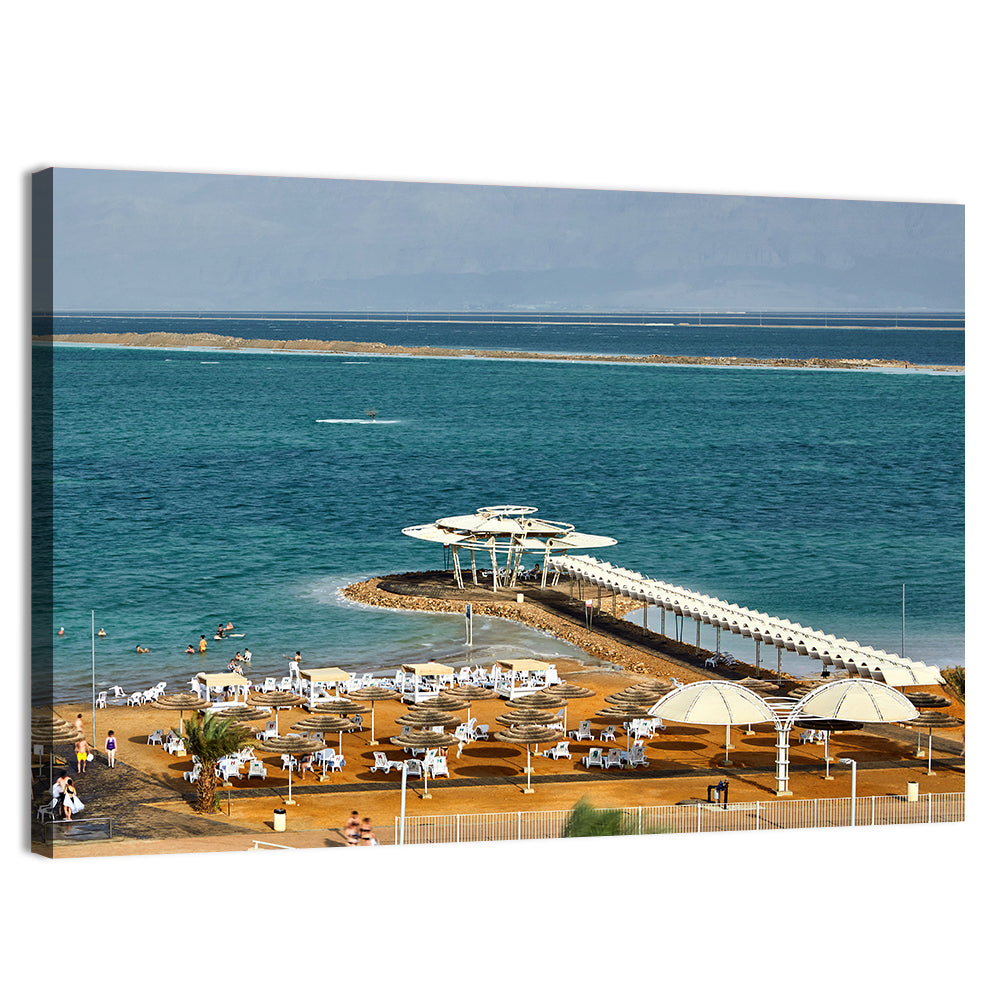 Dead Sea Boardwalk Wall Art, canvas print, landscape