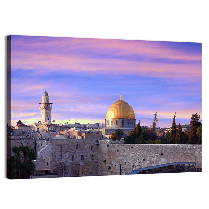 Al Aqsa at Golden Hour Wall Art as a canvas print
