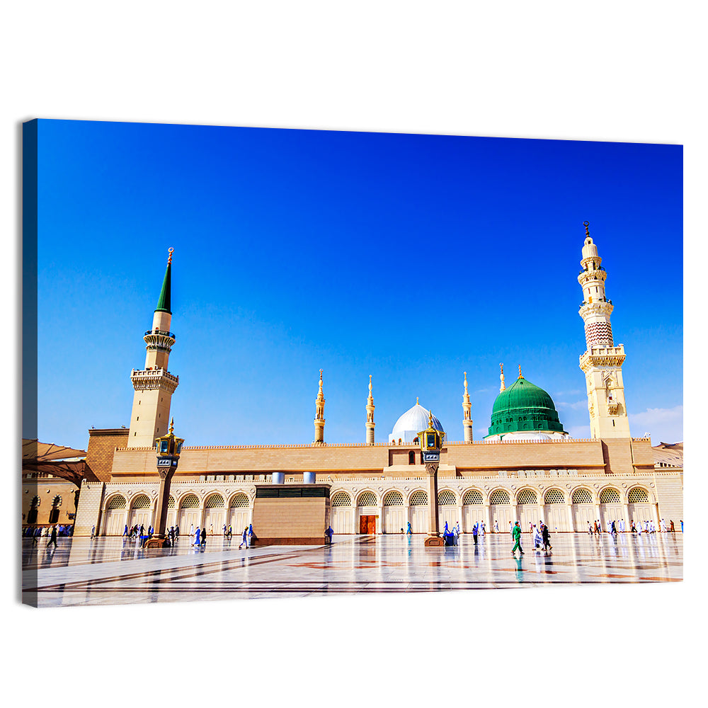 Al-masjid An-nabawi, Medina Wall Art, canvas print, landscape