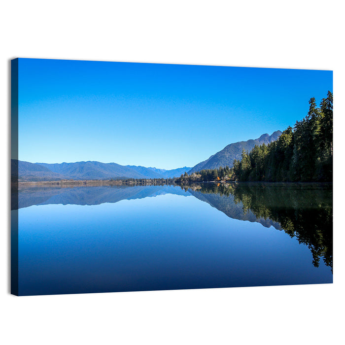 Lake Quinault Reflection Wall Art as a canvas print