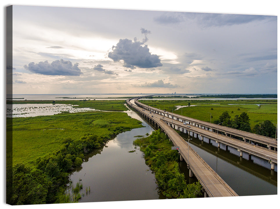 Interstate 10 Bridge Wall Art, canvas print, landscape