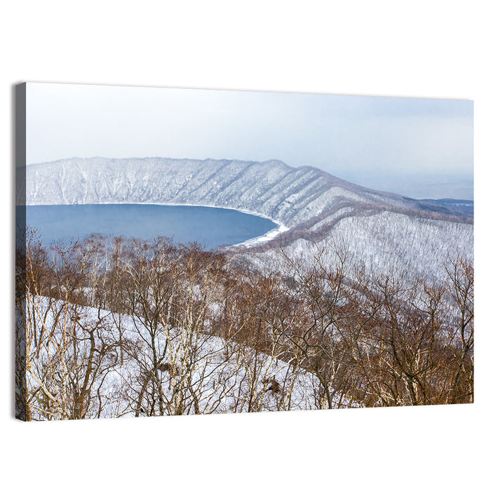 Lake Kuttara Crater View Wall Art as a canvas print