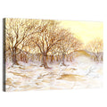Winter Field with Snow-dusted Trees Wall Art