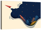 Paper Airplane in Flight Wall Art