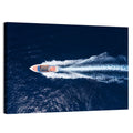 Sleek Speedboat Over Navy Sea Wall Art