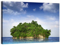 Tranquil Tropical Island Reflection Wall Art