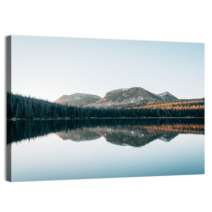 Mirror Lake Utah Reflection Wall Art as a canvas print