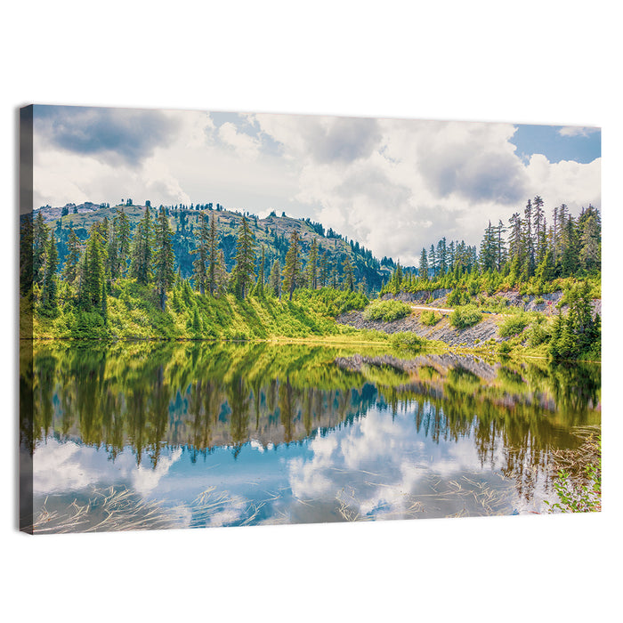 Highwood Lake Reflection Wall Art as a canvas print