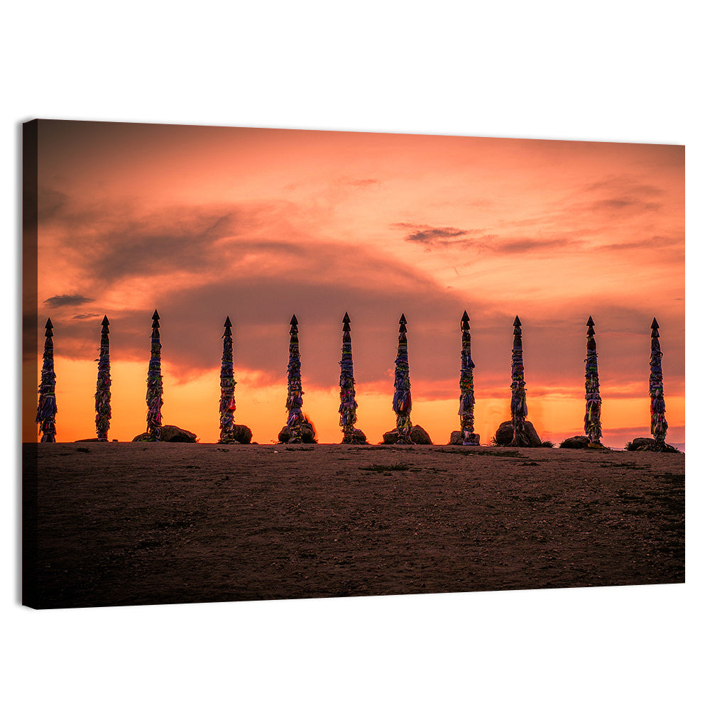 Shaman Pillars at Dusk Wall Art