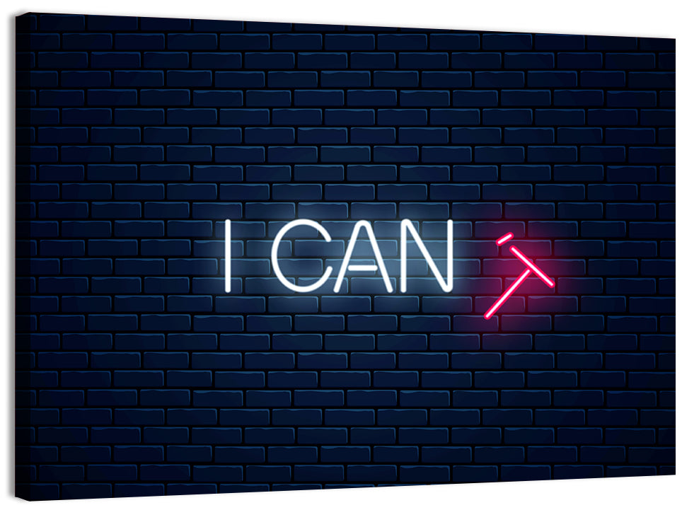 I Can Neon Sign Wall Art