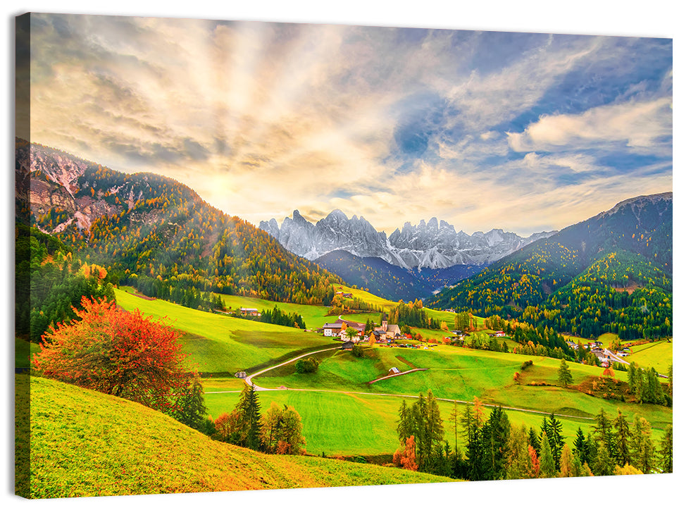 Santa Magdalena Valley at Golden Hour Wall Art