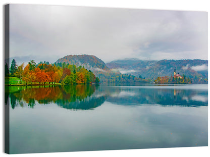 Lake Bled Island Wall Art