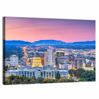 Salt Lake City Dusk Skyline Wall Art