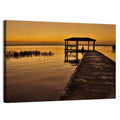 Bacalar Lagoon Pier at Dusk Wall Art
