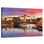 Moscow Kremlin Skyline at Twilight Wall Art