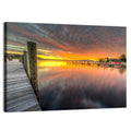 Meredith Bay Pier at Sunrise Wall Art
