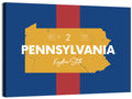 Keystone State Map Graphic Wall Art