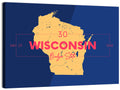 Badger State Map Wall Art