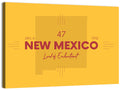 New Mexico Typographic Map 1912 Wall Art