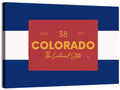 Colorado State Flag Map Wall Art