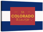 Colorado State Flag Map Wall Art