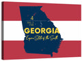 Georgia Silhouette Map Wall Art