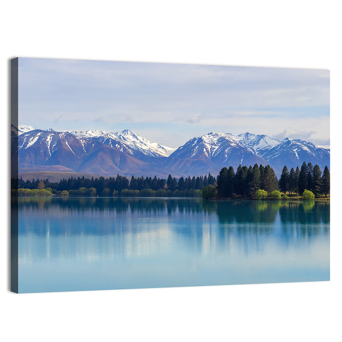 Lake Ruataniwha Reflection Wall Art as a canvas print