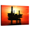 Oil Rig Silhouette Wall Art
