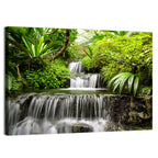 Lush Rainforest Cascade Wall Art