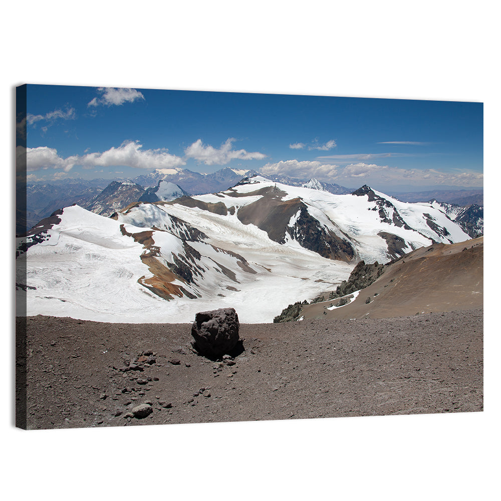 Aconcagua Glacial View Wall Art, canvas print, landscape
