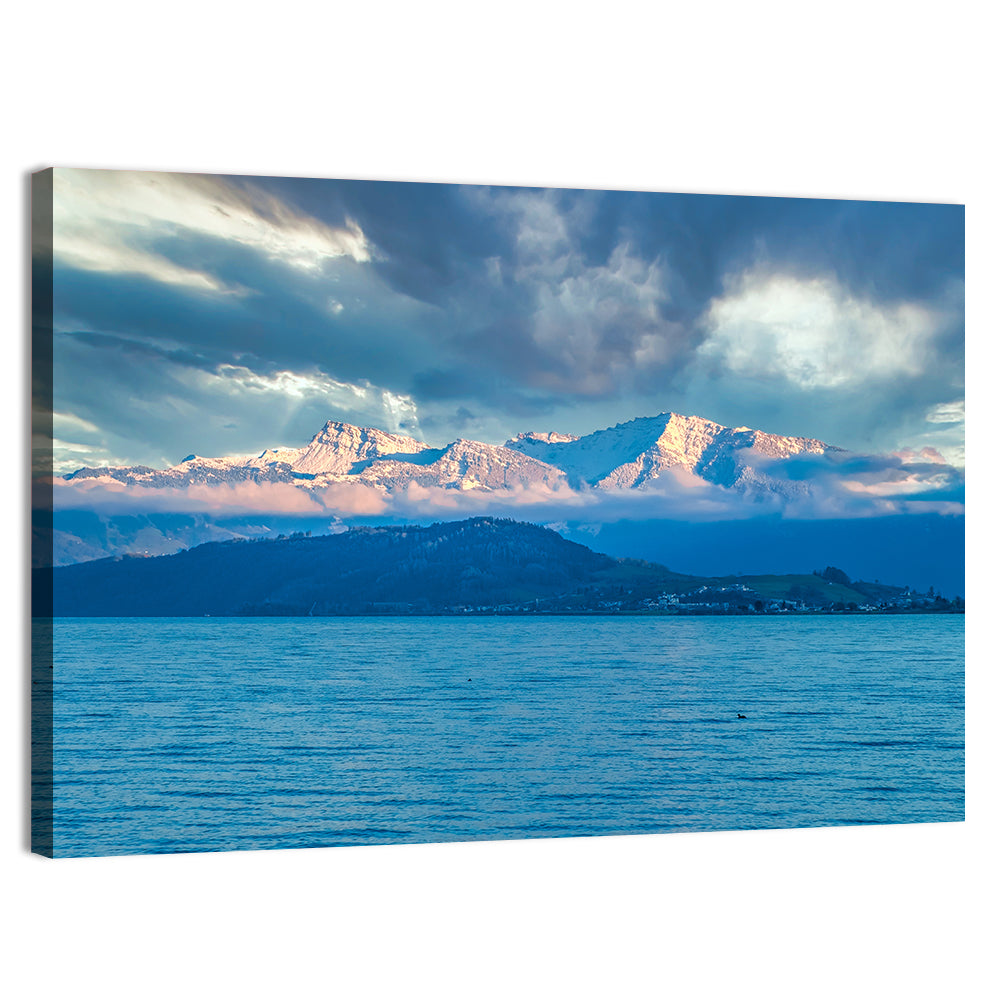 Lake Obersee Golden Hour Wall Art, canvas print, landscape