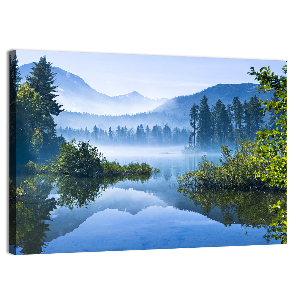Lassen Morning Reflection Wall Art, canvas print, landscape