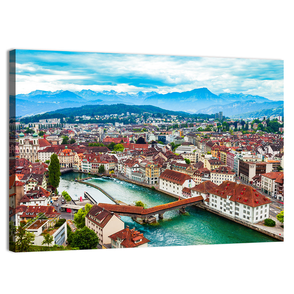 Lucerne Chapel Bridge View Wall Art