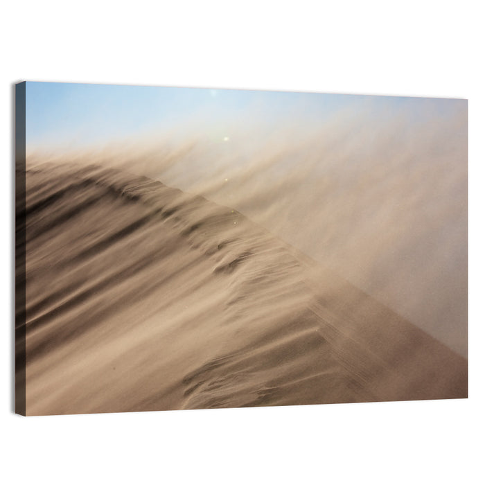 Sandstorm Over Dune Wall Art as a canvas print