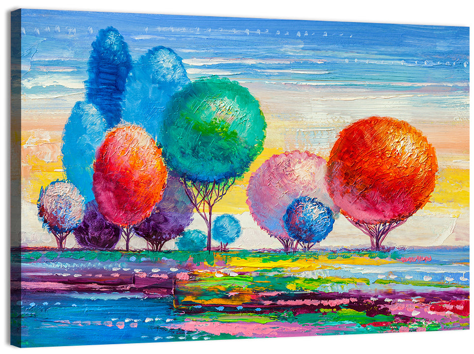 Autumn Trees at Sunset Wall Art