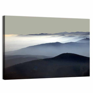 Distant Mountain Silhouette Wall Art