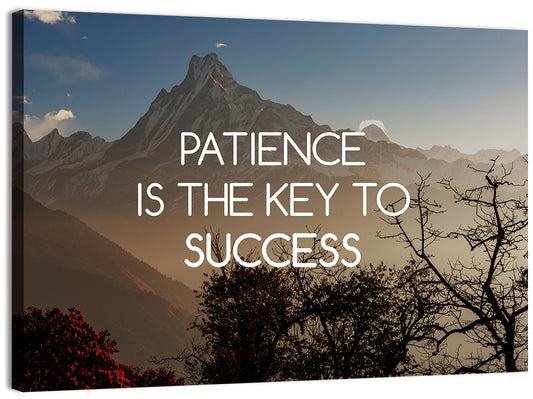 Patience Key to Success Wall Art