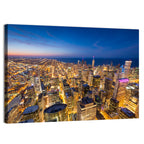 Aerial Chicago Nightscape Wall Art