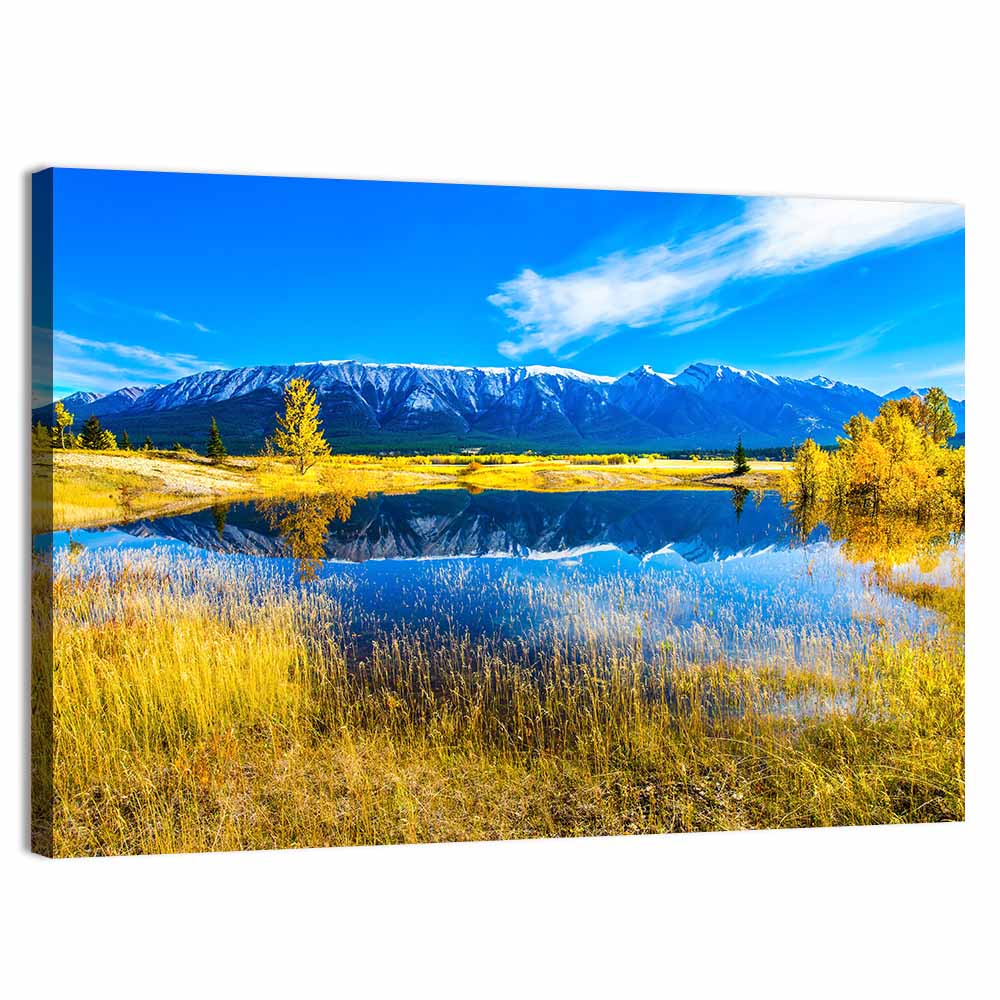 Abraham Lake Reflection Wall Art, canvas print, landscape