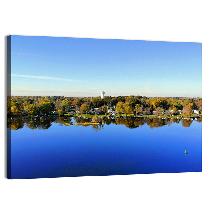 Oneida Lake Water Tower Wall Art as a canvas print