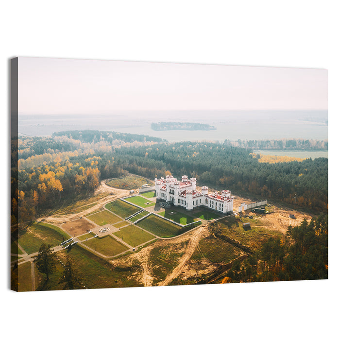 Kosava Castle Aerial View Wall Art as a canvas print
