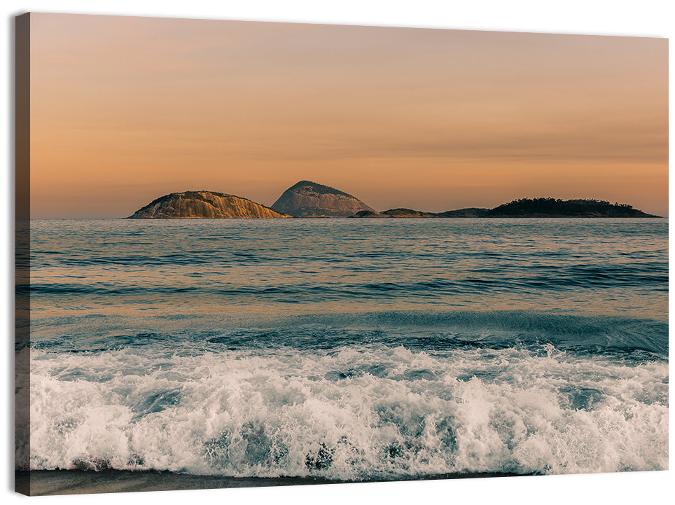 Cagarras Island Sunset Beach Wall Art