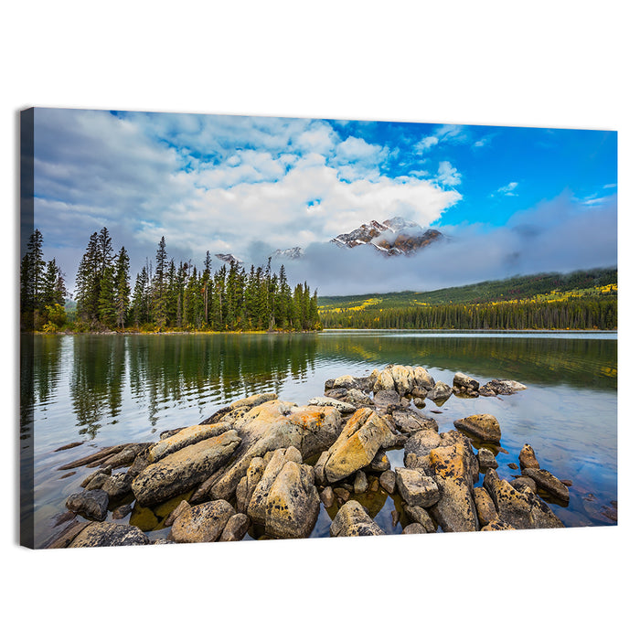 Pyramid Lake Reflections Wall Art as a canvas print
