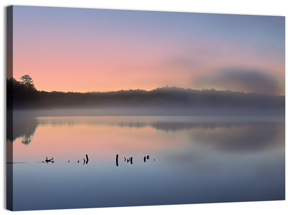 Pete's Lake at Dawn Wall Art, canvas print, landscape
