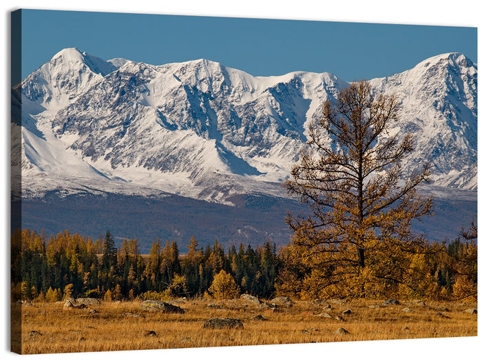 Altai Peaks in Autumn Wall Art as a canvas print