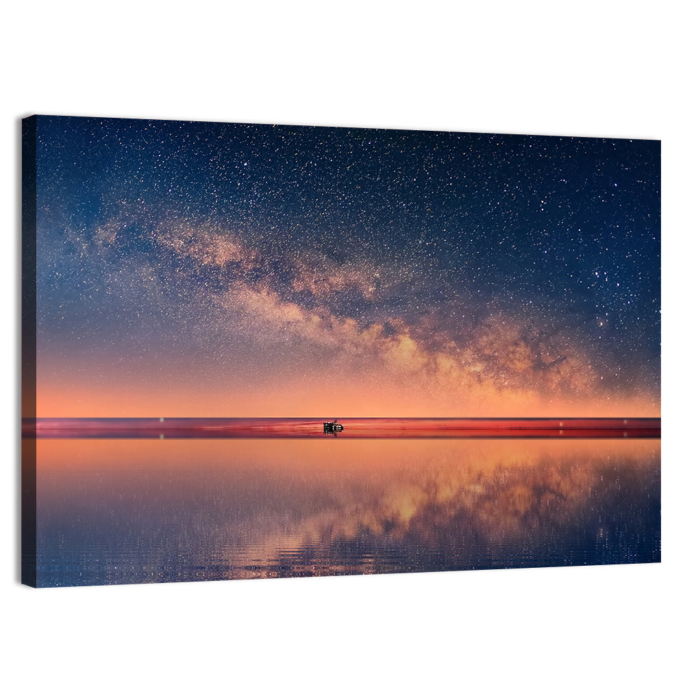 Ocean Starry Night Wall Art, canvas print, landscape