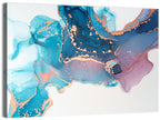 Fluid Ink with Metallic Gold Accents Wall Art