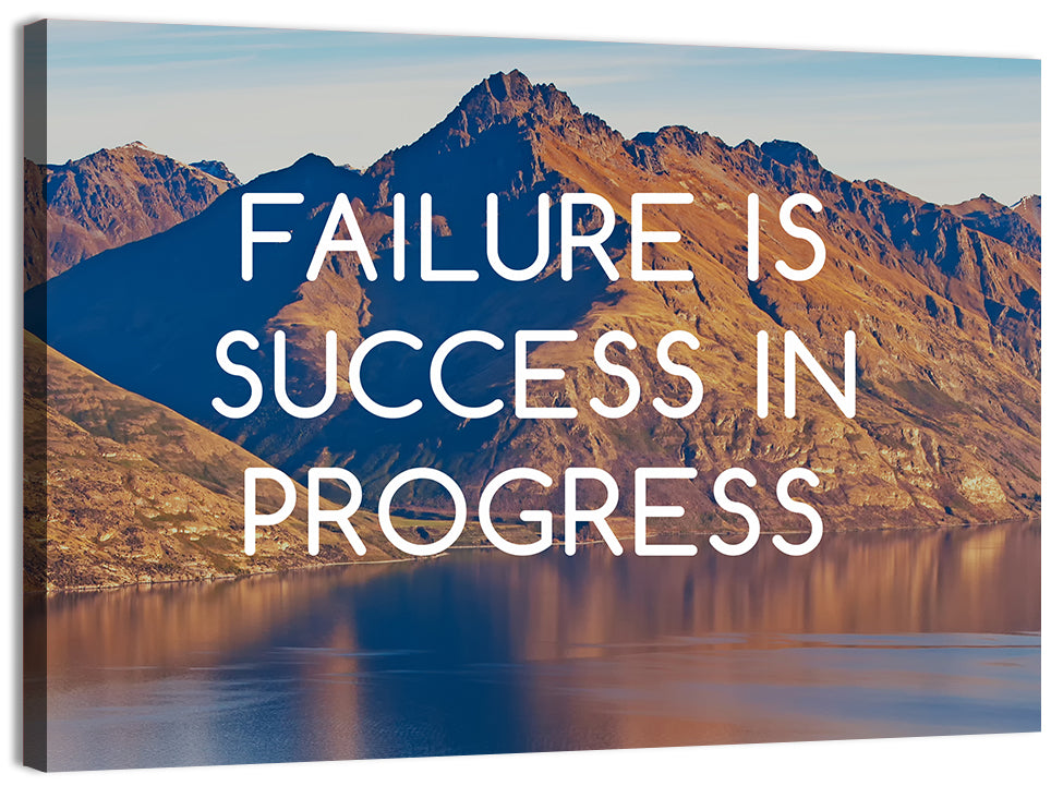 Failure Is Success in Progress Wall Art, canvas print, landscape