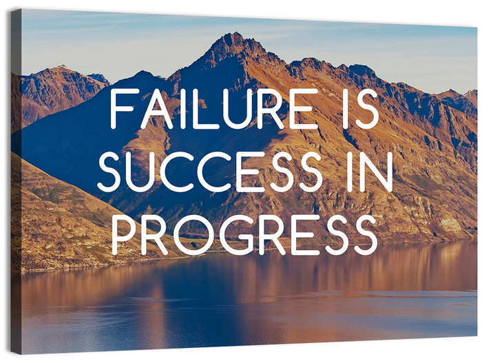 Failure Is Success in Progress Wall Art as a canvas print
